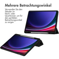 imoshion Trifold Hardcase Klapphülle Samsung Galaxy Tab S9 11.0 Zoll - Schwarz