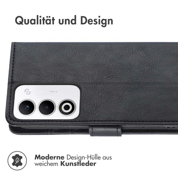 imoshion Luxuriöse Klapphülle Oppo A5 5G (2025) - Schwarz
