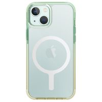 Uniq Combat Duo MagSafe Back Cover für das iPhone 15 - Mint (Sea Green/ Soft Yellow)