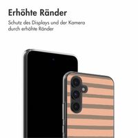 imoshion Design Hülle Samsung Galaxy A54 (5G) - Striped Peach Reverse