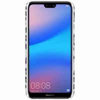 Leopard Design Hardcase-Hülle Weiß für das Huawei P20 Lite