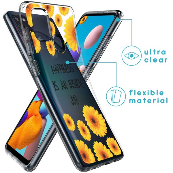 imoshion Design Hülle für das Samsung Galaxy A21s - Sunflower - Gelb