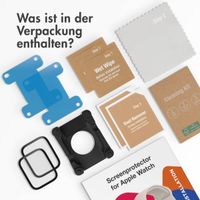 Accezz 2x Displayschutzfolie mit Applikator für die Apple Watch Series 4-6 / SE - 40 mm