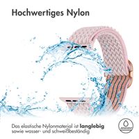 imoshion Elastisches Nylonarmband für das  Apple Watch Series 1 t/m 11 / SE / Ultra (44/45/46/49 mm) - Rosa