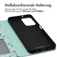 imoshion Design Klapphülle für das Motorola Moto G34 - Blue Flowers