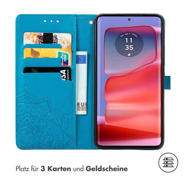 imoshion Mandala Klapphülle für das Motorola Moto G75 5G - Türkis