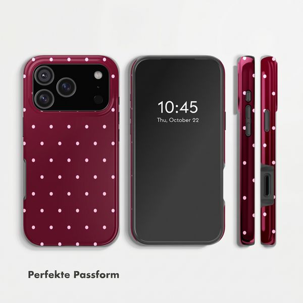 Selencia Vivid Back Cover Apple iPhone 17 Pro - Happy Dots Burgundy