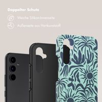 Selencia Vivid Back Cover Samsung Galaxy A34 (5G) - Tropical Vibes Light Blue