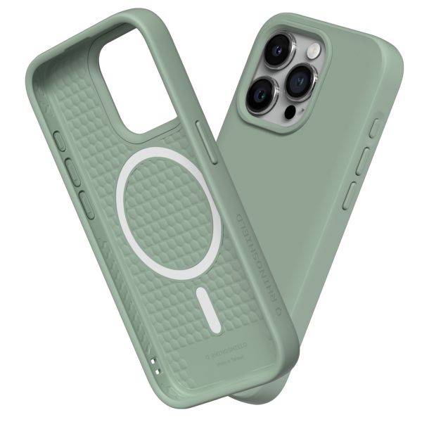 RhinoShield ﻿SolidSuit Back Cover MagSafe für das iPhone 15 Pro Max - Classic Sage Green