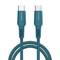 imoshion Braided USB-C-zu-USB-C Kabel - 2 Meter - Dunkelblau