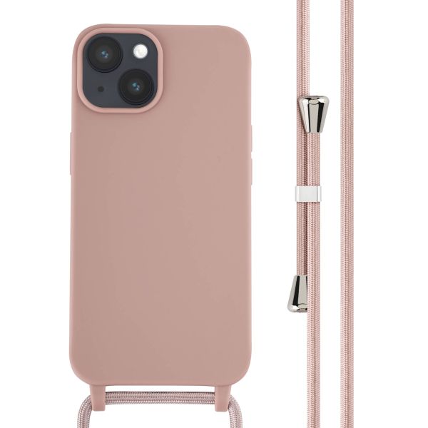 imoshion Silikonhülle mit Band für das iPhone 14 - Sand Pink