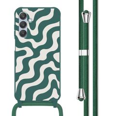 imoshion SilikonHülle design mit Band Samsung Galaxy A25 (5G) - Petrol Green Groovy