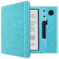 imoshion Vegan Leather Klapphülle für das Kobo Libra Colour / Tolino Vision Color - Hellblau
