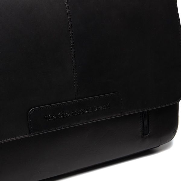 The Chesterfield Brand Richard Laptoptasche 15-15.6 Zoll - Umhängetasche - Echtes Leder - Schwarz