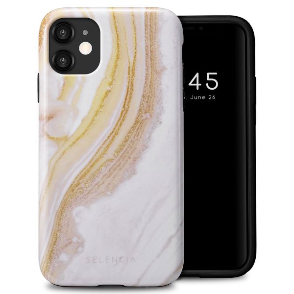 Selencia Vivid Back Cover Apple iPhone 11 - Chic Marble Gold