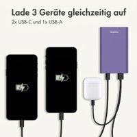 imoshion Ultra Series Aluminium Powerbank 20.000 mAh - Schnellladen bis 33W - Tropical Violet