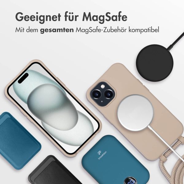 imoshion Color Backcover mit abnehmbarem Handykette und MagSafe Apple iPhone 15 - Nude
