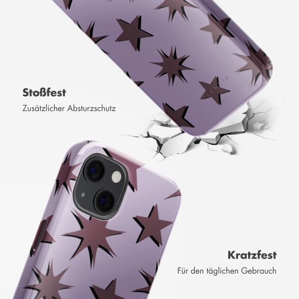 Selencia Vivid Tough Back Cover MagSafe für das iPhone 13 - Stars Plum Lilac