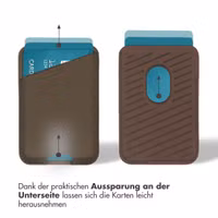 Accezz Lederkartenhalter - Geeignet für MagSafe und Qi2 - Coffee Brown