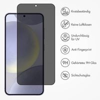 Accezz Privacy Displayschutz aus gehärtetem Glas für das Samsung Galaxy S24 Plus