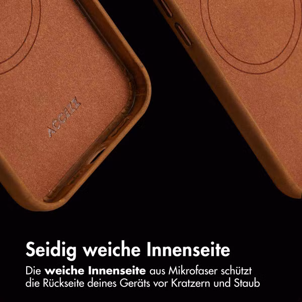 Accezz Vintage Leather Magsafe Backcover Apple iPhone 13 - Tabacco Cognac