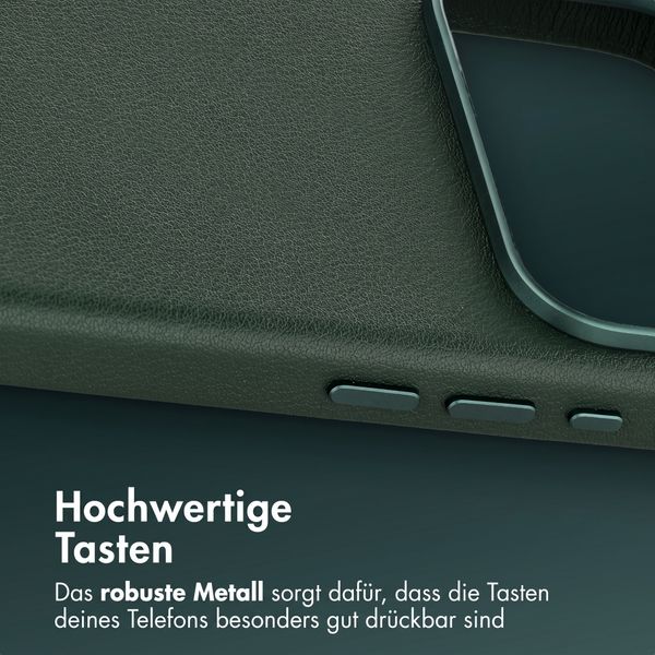 Accezz MagSafe Leather Backcover Apple iPhone 18 Pro / 17 Pro - Cedar Green