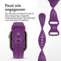 imoshion Silikon-Armband⁺ für  Apple Watch Series 1 t/m 11 / SE / Ultra (44/45/46/49 mm) - Größe M/L - Purple