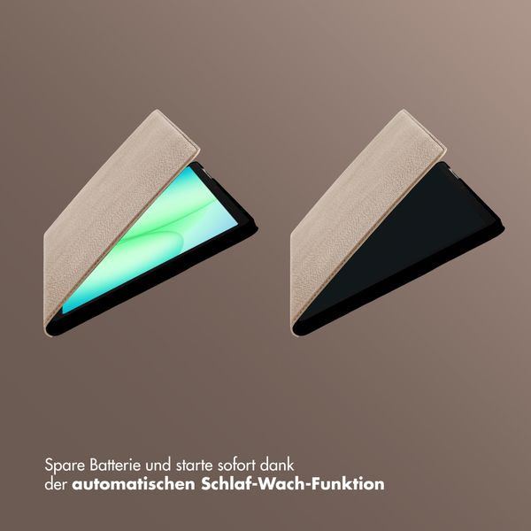 Selencia Riva Klapphülle Samsung Galaxy Tab A11 Plus - Beige