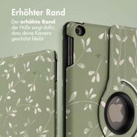 imoshion 360° drehbare Design Klapphülle Apple iPad 6 (2018) 9.7 Zoll / iPad 5 (2017) 9.7 Zoll - Green Flowers