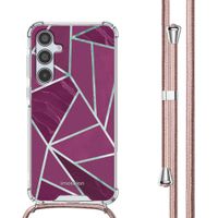 imoshion Design Hülle mit Band für das Samsung Galaxy A35 - Bordeaux Graphic