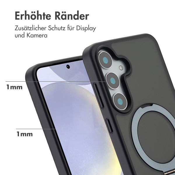 Accezz Ring Stand Backcover mit MagSafe Samsung Galaxy S25 Plus - Schwarz