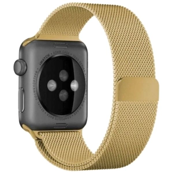 WiWu Milanaise-Armband für die Apple Watch Series 1 bis 9 / SE (38/40/41 mm) | Series 10 (42 mm) - Gold