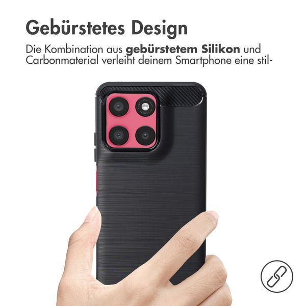 imoshion Brushed Back Cover Motorola Moto G57 Power - Schwarz