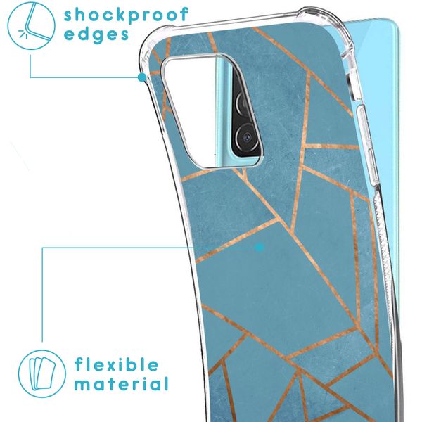 imoshion Design Hülle mit Band Samsung Galaxy A52(s) (5G/4G) - Blue Graphic