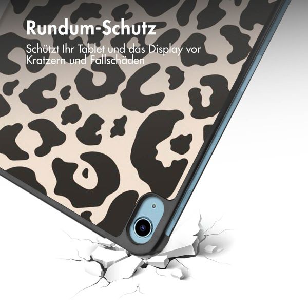 imoshion Design Trifold Klaphülle Apple iPad 11 (2025) 11 Zoll A16 / iPad 10 (2022) 10.9 Zoll - Leopard