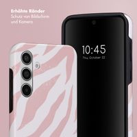 Selencia Vivid Tough Back Cover für das Samsung Galaxy A55 - Colorful Zebra Old Pink