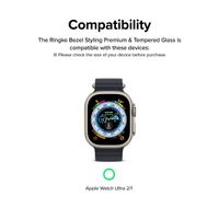 Ringke Bezel Styling + Displayschutz für die Apple Watch Ultra - 49 mm - Fluted Titanium