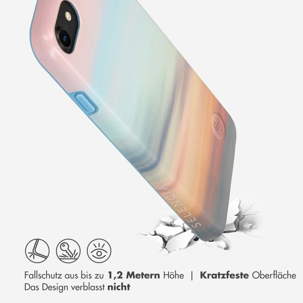 Selencia Aurora Fashion Back Case für das iPhone SE (2022 / 2020) / 8 / 7 - ﻿Strapazierfähige Hülle - 100 % recycelt - Sky Sunset Multicolor