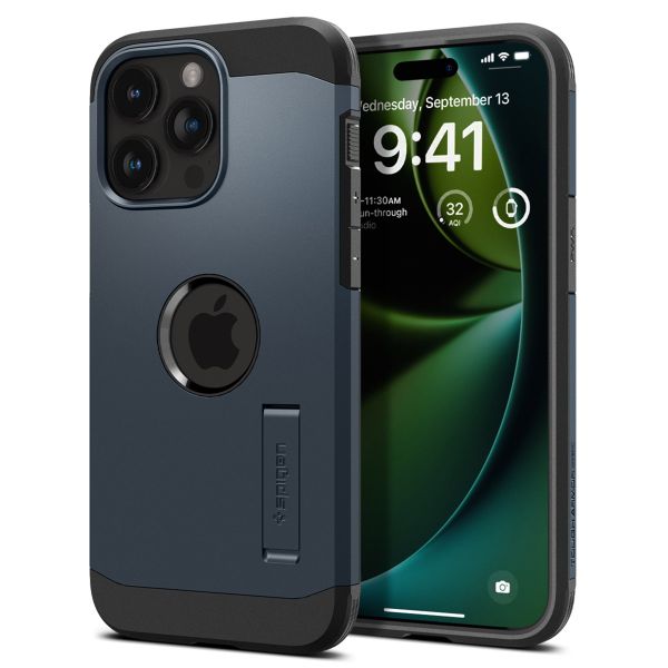 Spigen Tough Armor Backcover MagSafe Apple iPhone 15 Pro - Metal Slate