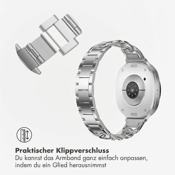 Selencia Chain Armband -   Universelle 20 mm Anschluss - Silber