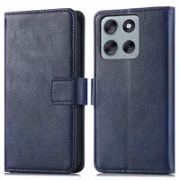 imoshion Luxuriöse Klapphülle Motorola Moto G56 - Dunkelblau