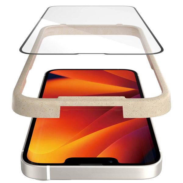 PanzerGlass Ultra-Wide Fit Antibakterieller Displayschutz mit Applikator für das Apple iPhone 14