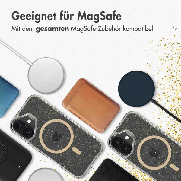 imoshion Klare Glitter Backcover mit MagSafe Apple iPhone 16 - Gold