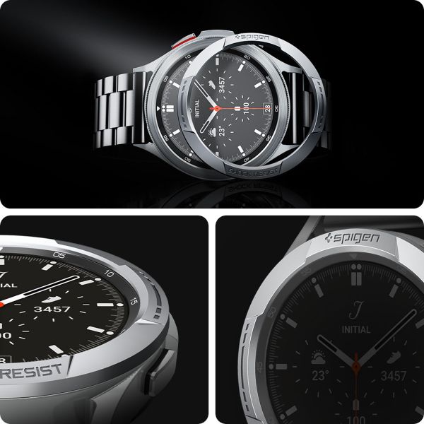 Spigen Chrono Shield für die Samsung Galaxy Watch 4 Classic - 46 mm - Silber