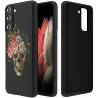 imoshion Design Hülle für das Samsung Galaxy S21 FE - Flower skull