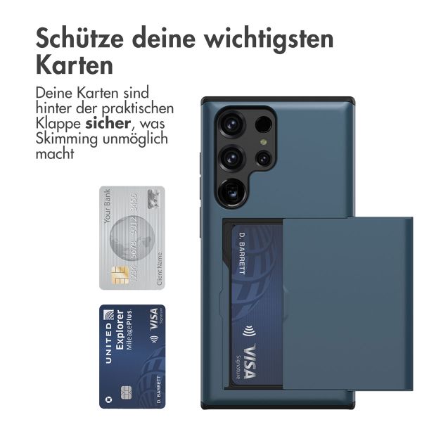 imoshion Backcover mit Kartenfach für das Samsung Galaxy S23 Ultra - Dunkelblau