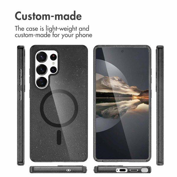 imoshion Sparkle Back Cover mit MagSafe Samsung Galaxy S24 Ultra - Glitter Schwarz