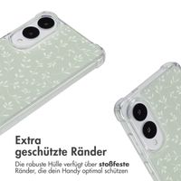 imoshion Design Hülle mit Band Samsung Galaxy S25 Edge - Smoke Green Flowers