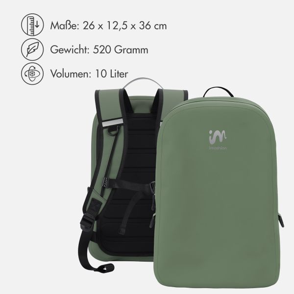 imoshion Air-Tight Waterproof Rucksack 10L - Small - Army Green