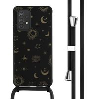 imoshion Silikonhülle design mit Band für das Samsung Galaxy A52(s) (5G/4G) - Sky Black